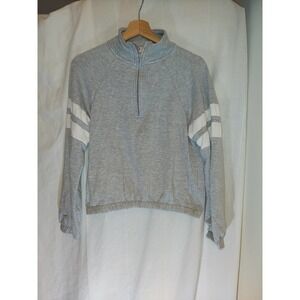 HIPPIE Rose Rayon Blend GrayWhite Women's Hoodie, Size Small